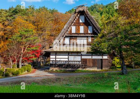 Historic Nishioka farmhouse, rice paddy, Hida No Sato, Hida Folk ...