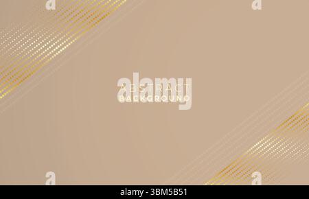 Low poly abstract golden dotted lines background. Gold light wallpaper. Vector modern line stripe illustration Stock Vector
