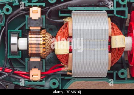 Electric drill components Stock Photo