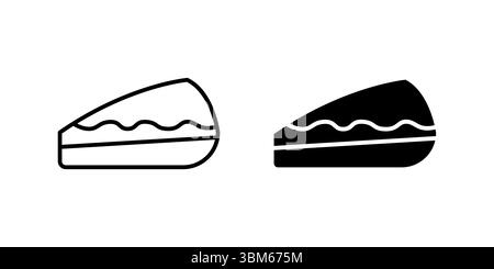Delicious pie slice icon set perfect for food blogs, dessert recipes, and culinary apps. Stock Vector