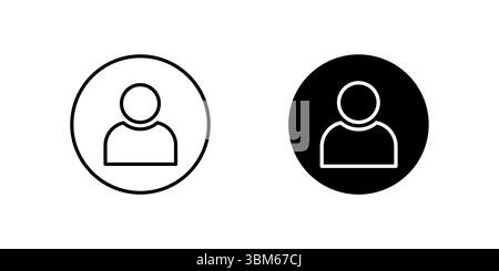 Standard user profile avatar icon set for personal accounts, login, and identity. Ideal for web platforms and digital services. Stock Vector