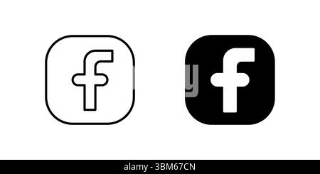 A stylized letter 'F' icon, commonly used to represent social media networks and digital communication platforms. Ideal for online community and shari Stock Vector