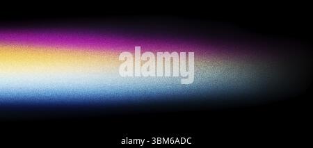 Vibrant abstract gradient light on noise black background with soft transitions Stock Photo