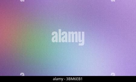 Grainy noise gradient background seamlessly transitions from violet to mint green Stock Photo