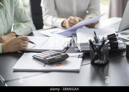 Business People Meeting Design Ideas professional investor working new start up project. businessman and businesswoman working together meeting concep Stock Photo
