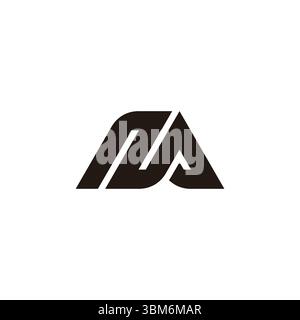 letter na tent camping simple design logo vector Stock Vector