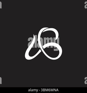 letter ag simple motion ribbon logo vector Stock Vector