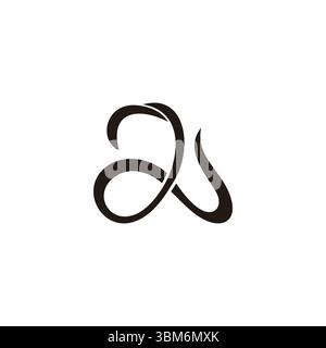 letter a alpha ribbon motion curves shawl logo vector Stock Vector