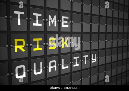 Risk buzzwords on black mechanical board Stock Photo