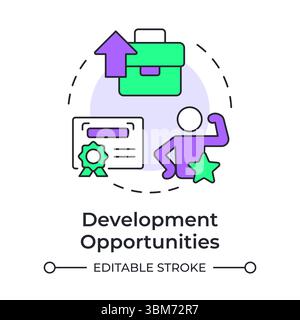 Development opportunities multi color concept icon Stock Vector