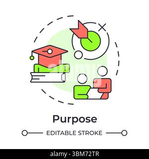 Purpose multi color concept icon Stock Vector