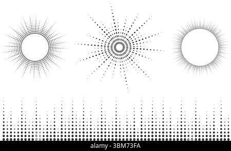 Sound wave. Radial music equalizer pattern. Circle vector spectrum graphic. Round abstract graphic beat on white background. Frequency voice effect Stock Vector