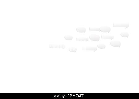 Speech bubbles on white background Stock Photo
