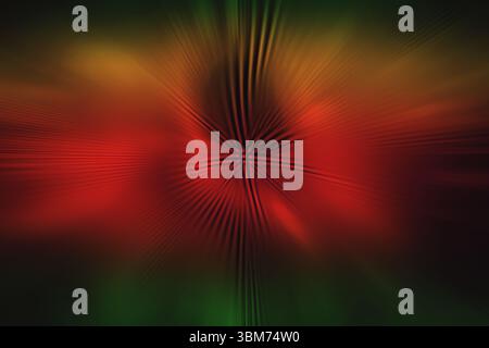 Abstract radial gradient pattern showing vibrant red and green blur lines in flat design Stock Photo