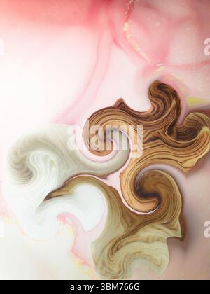 Dynamic wavy and liquid composition Stock Photo