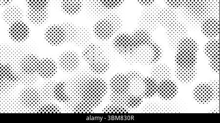 A modern halftone pattern with a distressed, grunge texture, creating a stylish backdrop for Christmas. The design features circular dots, geometric s Stock Photo