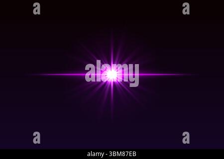 Intense central glow with symmetrical rays and soft edges. Bright light flash for lens effects or glowing transitions. Stock Vector