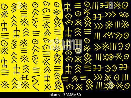 Art numérique Bogolan Stock Vector