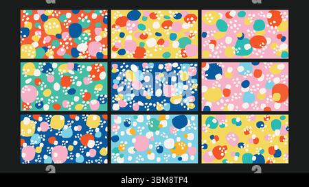 Colorful abstract sprinkles background Set Stock Vector