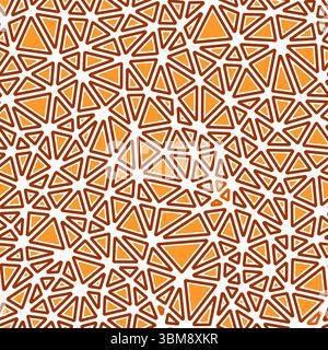 Vector science background. Rounded solid shapes in frames. Compact triangles size. One tone colored style. Repeatable pattern. Vibrant vector tiles. Stock Vector