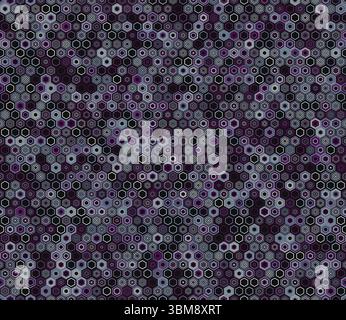 Geometric pattern. Geometric elements of varied style and color. Regular hexagon shapes. Tileable pattern. Seamless background. Stock Vector
