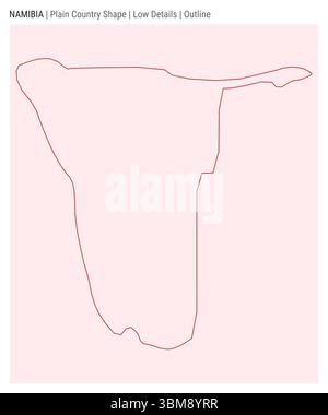 Namibia Plain Country Shape Low Medium And High Detailed Maps Of