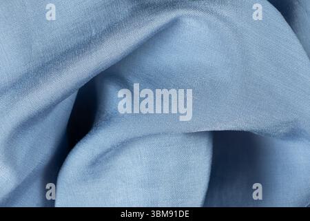 Soft Blue Stretch Fabric Polyester and Elastane Macro Stock Photo