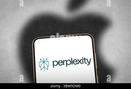 Apple and Perplexity AI Stock Photo