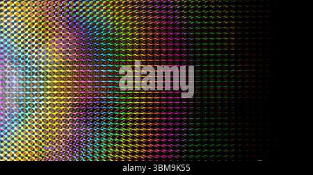 Rainbow diffraction grating creating a beautiful spectrum effect with vibrant colors Stock Photo