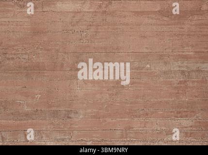 Rustic concrete wall texture featuring prominent horizontal lines, ideal for backgrounds and design projects Stock Photo