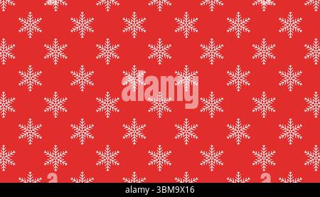 Christmas card with white snowflakes vector illustration. Seamless christmas pattern Stock Vector