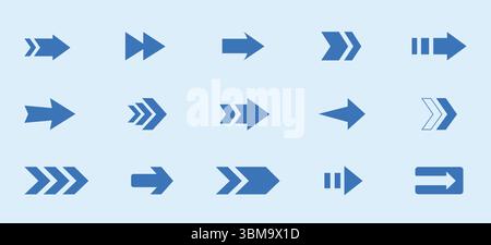 Arrow icon pack. Arrow set collection Stock Vector