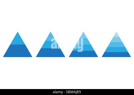 Blue mountain peaks. Triangle landscape silhouettes. Geometric hill vector. Alpine range design. Stock Vector