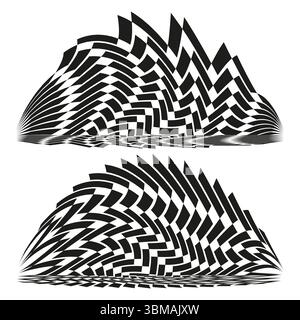 Zigzag stripe pattern. Chevron design elements. Angular wave texture. Vector geometric bands. Stock Vector