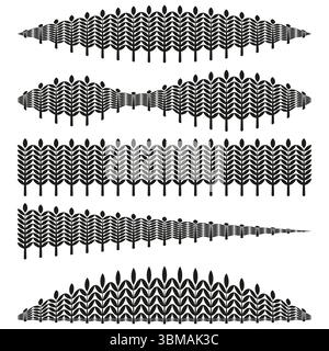 Horizontal decorative elements. Abstract line pattern. Graphic border Vector. Ornamental divider illustration. Stock Vector