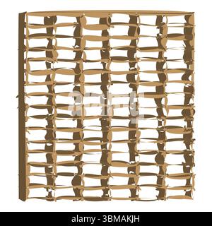 Wooden weave texture. Irregular brown pattern. Rustic Vector grid. Abstract wood element. Stock Vector