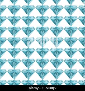 Blue diamonds geometric seamless pattern vector illustration Stock Vector