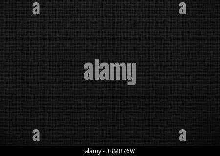 Dark woven texture is creating uniform grid background in flat design, highlighting subtle pattern Stock Photo