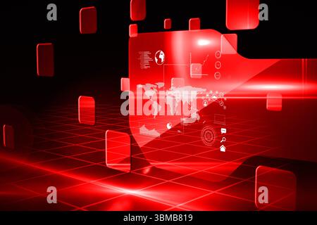 Futuristic technology interface Stock Photo