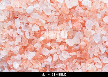 Closeup view of Himalayan salt crystals. Natural rock salt Stock Photo