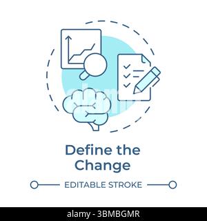Define change soft blue concept icon Stock Vector