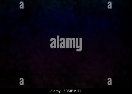 Dark textured gradient is shifting from deep blue to black in flat design with brushstroke texture Stock Photo
