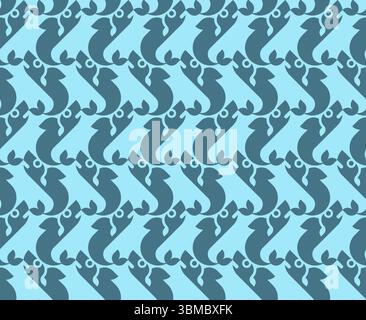 Fish pattern seamless. Fishes background. Marine texture. Ornament of kids fabric Stock Vector