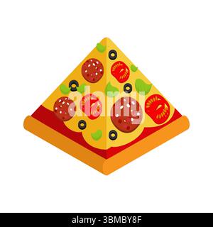Pizza Pyramid. Pizza Slice Pyramid Stock Vector