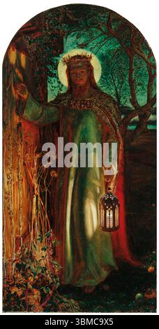 William Holman Hunt, The Light of the World, painting in oil on canvas, 1851-1856 Stock Photo