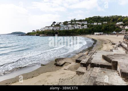 East Looe Beach, East Looe, Looe, Cornwall, UK, England, Cornish, beach, beaches, seaside, coast, coastal, resort, sand, sandy, sea, coastline, ocean, Stock Photo