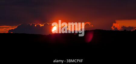 Dragon Cloud Sunset, South Shropshire, West Midlands, England UK Stock Photo