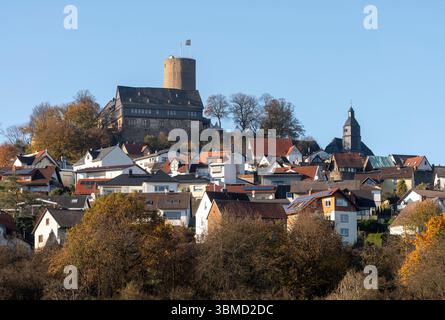 Krofdorf-Gleiberg bei Gießen, Burg Gleiberg, Ansicht von Südwesten Stock Photo
