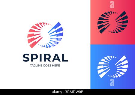 spiral letter s logo. S logotype leading lines and road concept design. Letters with geometric design. Stock Vector