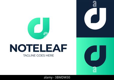 Minimal music note leaf logotype. Music note with leaf logo design illustration. Creative Idea logos designs Vector illustration template. Stock Vector